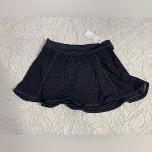 New Anne Cole Black Women Lace Crochet Swim‎ Skirt Bikini Bottom Swimsuit Size M
